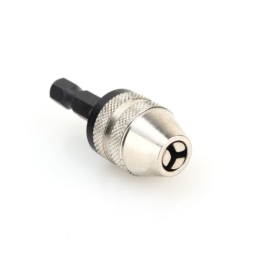 Drill Chuck, 1/4" 0.3~3.6mm Quick Change Keyless Drill Bit Chuck Hex Shank Adapter Converter