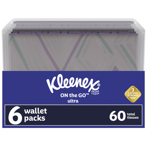 Kleenex Everyday Tissues Wallet - 6 10-count packs