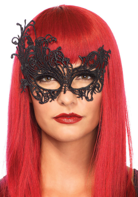 Leg Avenue Women's Fantasy Eye Mask Costume Accessory, Black, One Size