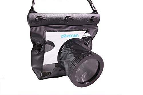 zonman DSLR Camera Univeral Waterproof Underwater Housing Case Pouch Bag for Canon Nikon Sony Pentax Brand Digital SLR Cameras (Black)