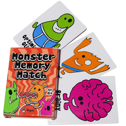 Regal Games - Classic Card Games - Silly Monster Memory Match - Card Game Gift for Christmas, Birthdays, Holidays, and Family Gatherings
