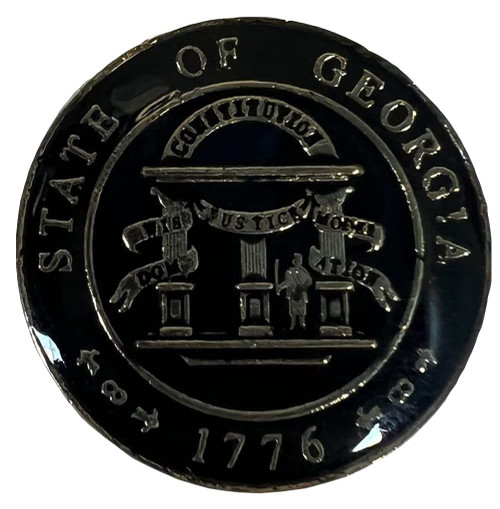 State of Georgia 1776 Seal Round Motorcycle Hat Cap lapel Pin