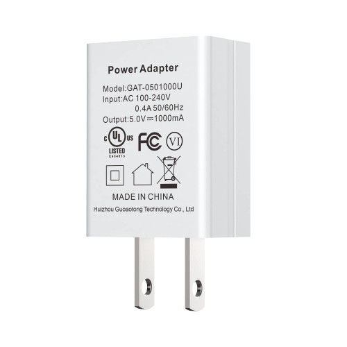 UL Certified USB Wall Charger - Power Supply 5v 1A (1000mA), Universal Portable Travel Power Adapter Plug for AQESO Blood Pressure Monitor, Travel Office Home Use