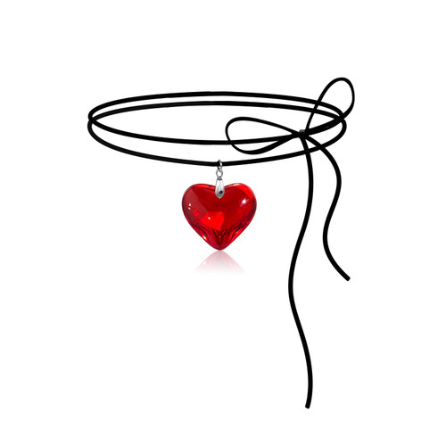 Ronglry Chunky Heart Choker Necklaces for Women Y2k Necklace Aesthetic Big Heart Pendant Necklace Chunky Glass Puffy Heart Necklace Black Velvet Choker Necklace Adjustable Cute Heart Necklaces Y2k Jewelry Accessories for Teen Girls-Red Ronglry Chunky Heart Choker Necklaces for Women Y2k Necklace Aesthetic Big Heart Pendant Necklace Chunky Glass Puffy Heart Necklace Black Velvet Choker Necklace Adjustable Cute Heart Necklaces Y2k Jewelry Accessories for Teen Girls-Red