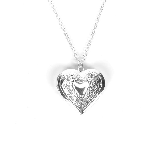 Heart Locket Necklace that Holds Pictures Silver Heart Shaped Locket Necklaces for Women Girls Photo Locket Necklace Lockets for Women Best Friends Gifts