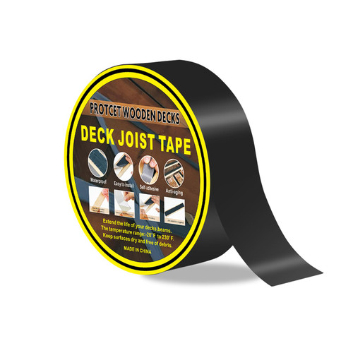 yaokvide Joist Tape for Decking, 2" x 50' Butyl Joist Tape, Self-Adhesive Deck Joist Flashing Tape, Waterproof Seal Deck Joist Tape, Anti-Corrosion Weather Resistance Butyl Deck Tape