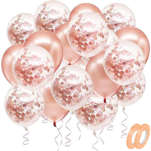 Rose Gold Balloons Decorations, 60 PCS 12 inch Rose Gold Balloon Arch Garland Kit, Rose Gold Confetti Latex Balloons for Birthday Party Wedding Graduation Bridal Shower Decorations Rose Gold Balloons Decorations, 60 PCS 12 inch Rose Gold Balloon Arch Garland Kit, Rose Gold Confetti Latex Balloons for Birthday Party Wedding Graduation Bridal Shower Decorations