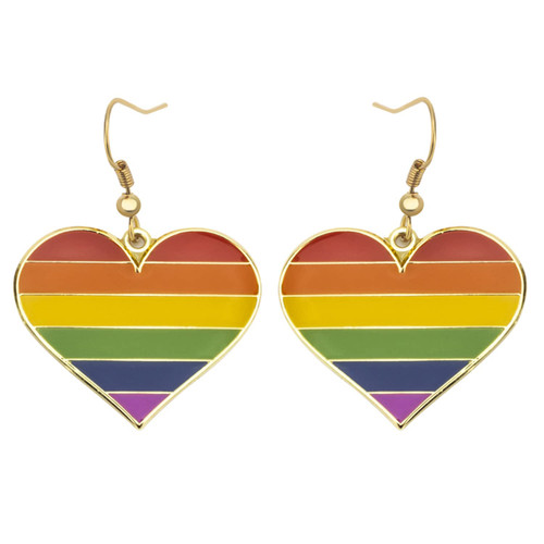 LGBT Rainbow Pride Heart Shape Dangle Earrings Gay and Lesbian LGBT Pride Gifts Rainbow Jewelry LGBT Rainbow Pride Heart Shape Dangle Earrings Gay and Lesbian LGBT Pride Gifts Rainbow Jewelry