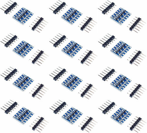 WWZMDiB 12Pcs 4 Channels IIC I2C Logic Level Converter Bi-Directional 3.3V-5V Shifter Module for Arduino