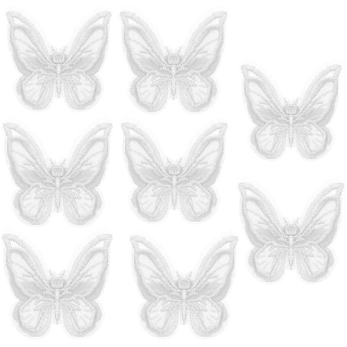 Bleigeeh 8 PCS Butterfly Hair Clip 2.6 inch Lace Embroidery Hair Pins Cute Hair Clips for Wedding Hair barrettes Cosplay Party Decor (white) Bleigeeh 8 PCS Butterfly Hair Clip 2.6 inch Lace Embroidery Hair Pins Cute Hair Clips for Wedding Hair barrettes Cosplay Party Decor (white)