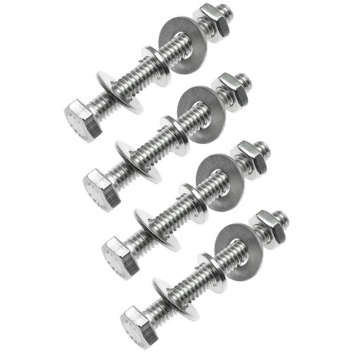 TAODAN 4 Set Sign Post Mounting Bolts Hardware Accessories Set 304 Stainless Steel Sign Attachment Kit for Stop Signs Traffic Signs
