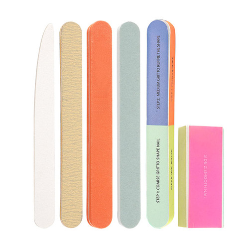 Nail Files and Buffers,6PCS Professional Nail Kit, Include Nail Buffer Block, 100/180 Grit Nail File, 7 Way Nail Polishing Buffer,4 Way Nail Buffer Block