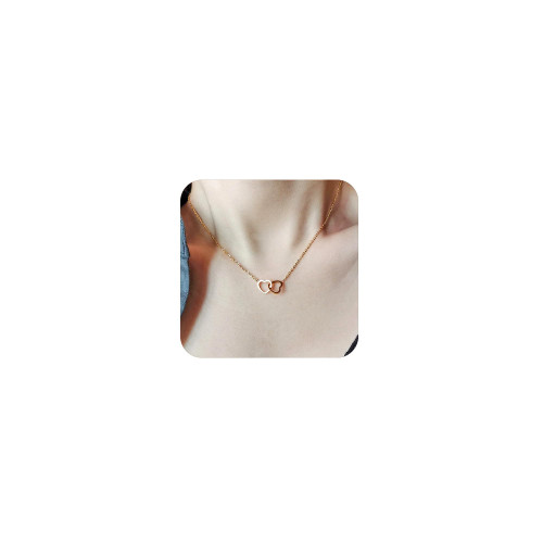 QJLE Heart Pendant Necklaces for Women,18K Gold Plated Necklace for Teen Girls Simple Dainty Choker Gifts for Her Birthday Mothers Day
