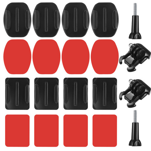 18 Set Helmet Adhesive Sticky Mounts, Flat Curved Adhesive Helmet Sticky Mounts with Accessories Kit, Compatible with GoPro Hero 10/9/8/7, Fusion, 6/5/4, Session, 3+/3/2/1, Action Camera 18 Set Helmet Adhesive Sticky Mounts, Flat Curved Adhesive Helmet Sticky Mounts with Accessories Kit, Compatible with GoPro Hero 10/9/8/7, Fusion, 6/5/4, Session, 3+/3/2/1, Action Camera