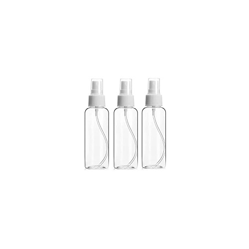 Setaria Viridis 4Pack 100ML Plastic Spray Bottles, Refillable Plastic Spray Bottles with Lids, Clear Empty Fine Mist Plastic Mini Bottles for Essential Oils, Perfumes, Travel