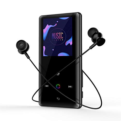 16GB MP3 Player with Bluetooth, Portable Lossless Audio Player Support FM Radio/Recorder, Metal Shell Touch Button Expandable Up to 128GB