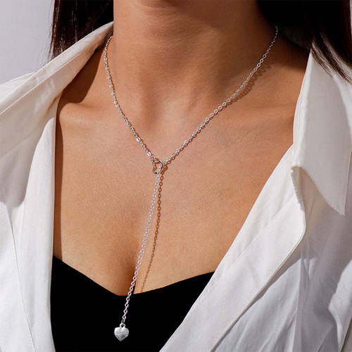 Sttiafay Long Chain Lariat Necklace Dainty Heart Pendant Y Necklace Tassel Drop Y-Shaped Necklace Statement Necklace Jewelry for Women Girls Sttiafay Long Chain Lariat Necklace Dainty Heart Pendant Y Necklace Tassel Drop Y-Shaped Necklace Statement Necklace Jewelry for Women Girls