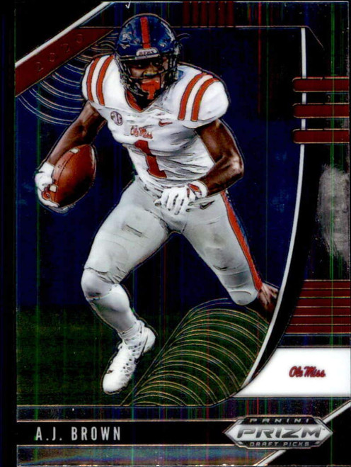 2020 Panini Prizm Draft #1 A.J. Brown Ole Miss Rebels Football Trading Card