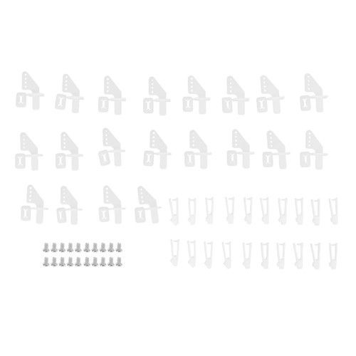 20 Sets 4 Hole Control Horns Clevis Kit,RC Airplane Upgrade Accessories,Control Horns and Clevis Kit,KT Rudder Angle,Durable,Strong Adaptabilit,for RC Airplane Foam Fixed Wing Aircraft, Control h