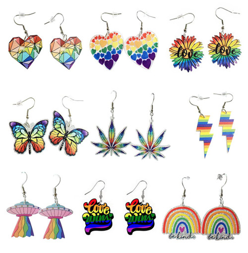 9 Pairs Rainbow Earrings Set Pride Earrings Rainbow Love Wins Heart Bohemian Dangle Drop Earrings for Women Girls (Rainbow) 9 Pairs Rainbow Earrings Set Pride Earrings Rainbow Love Wins Heart Bohemian Dangle Drop Earrings for Women Girls (Rainbow)