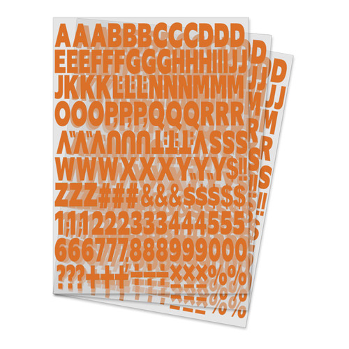 504 Piece 1 Inch Iron On Heat Transfer Letters and Numbers Alphabets Fabric Vinyl Letter DIY for Sport Jerseys T Shirts Clothes Slogan Printing Crafts Decoration (10 Color Optional) (Orange)