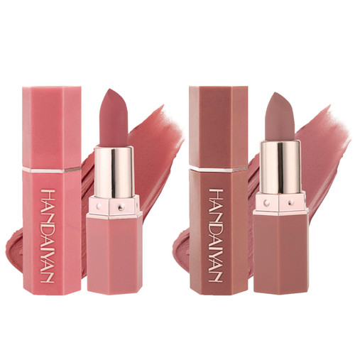 CAHIUYOA 2PCS Matte Nude Lipstick Lip Stain Velvet Smooth Lip Stick Waterproof Long Lasting Lip Gloss,Moisturizer Non-Stick Cup Highly Pigmented Natural Lipstick Lip Color Lip - Honey Peach + Nude CAHIUYOA 2PCS Matte Nude Lipstick Lip Stain Velvet Smooth Lip Stick Waterproof Long Lasting Lip Gloss,Moisturizer Non-Stick Cup Highly Pigmented Natural Lipstick Lip Color Lip - Honey Peach + Nude