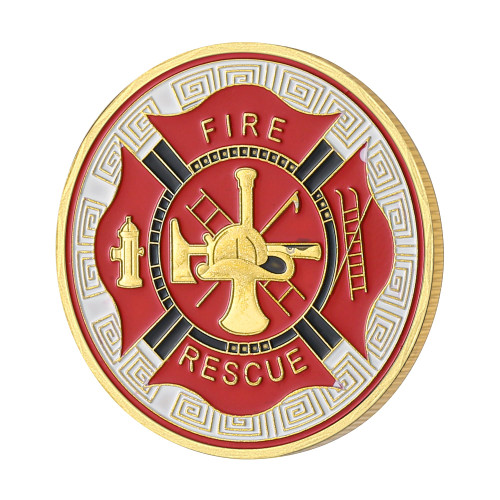 Challenge Coin, Thin Red Line, Firefighter Challenge Coins, Coins for Collectors, Commemorative Coin with Display Box, Firefighter Gifts