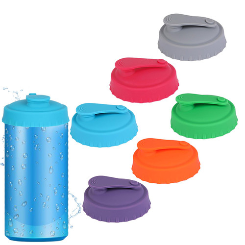 Silicone Can Lids - Reusable Pop Can Lids for Standard Size Cans Soda, Silicone Can Tops For Soda/Beer/Juice BPA-Free Silicone Can Stopper or Protector 6 Pack