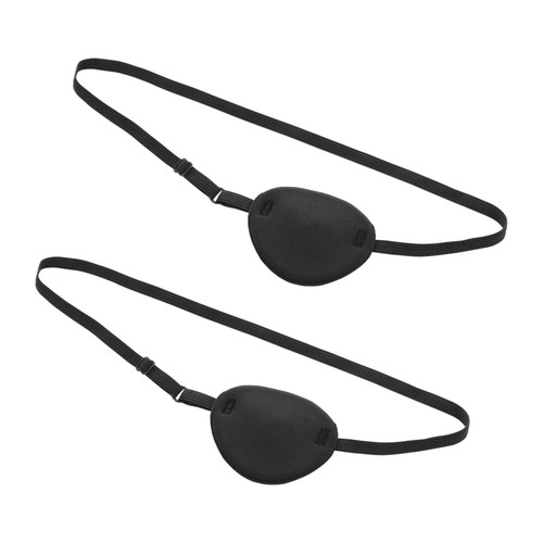 WINOMO Pirate Skull Crossbone Children Kids Eye Patch Eye Mask for Lazy Eye Black Halloween Eye Mask (2Pcs)