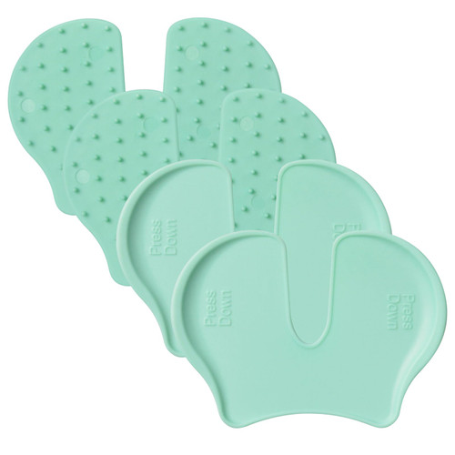 Pumwoy 4PCS Shot Pain Reducer, Shot Pain Reducer Reusable Plastic Immunization Shooting Assist Blocks for Kids and Adults (Green)