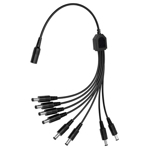 ANLINK DC 1 Female to 8 Male 5.5mm*2.1mm Output Power Splitter Cable, 1 to 8 Way Y Adapter for CCTV Security Cameras, Router, LED Light Strip and More