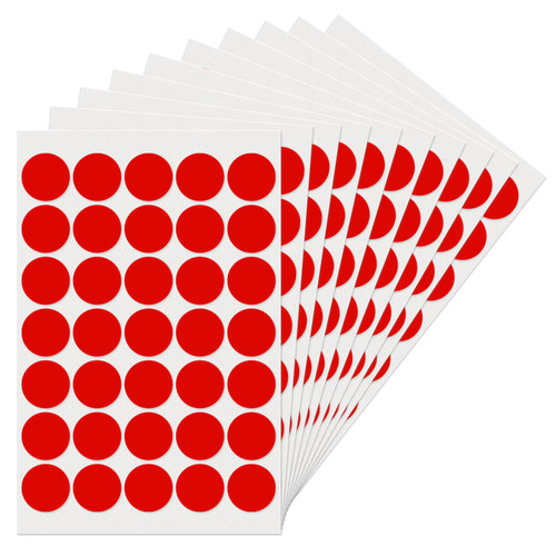Red Dot Stickers Round 1 Inch Sticker, Circle Colored Labels Color Coding Labels for Office Classroom Toddlers Activity 350 Pieces