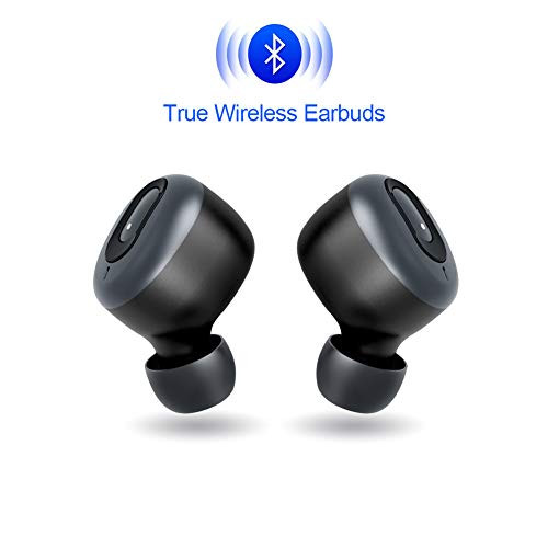 Wireless Earbuds, Letscom True Wireless Bluetooth 5.0 Earbuds, 3D Stereo Sound Earphones, Wireless Bluetooth Headphones with Built-in Mic and Portable Charging Box