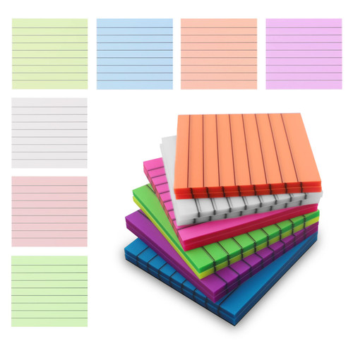 HAUTOCO 600 Sheets Transparent Sticky Notes, 3x3 inch Lined Clear Sticky Notes for Annotating Books, Waterproof Translucent Color Sticky Notes See Through Memo Scratch Pad with Lines, 12 Pads, 7 Color HAUTOCO 600 Sheets Transparent Sticky Notes, 3x3 inch Lined Clear Sticky Notes for Annotating Books, Waterproof Translucent Color Sticky Notes See Through Memo Scratch Pad with Lines, 12 Pads, 7 Color