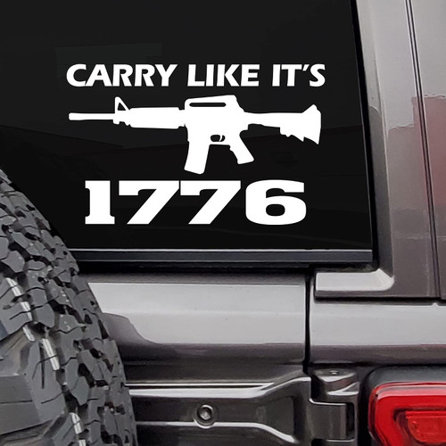 MAZ Distributions Carry Like It's 1776 2nd Amendment Vinyl Sticker for Smooth Surface | Vinyl Decal Stickers for Cars, Trucks, Vans, Laptops, and Cups | 7x4 Inches - MAZ-425