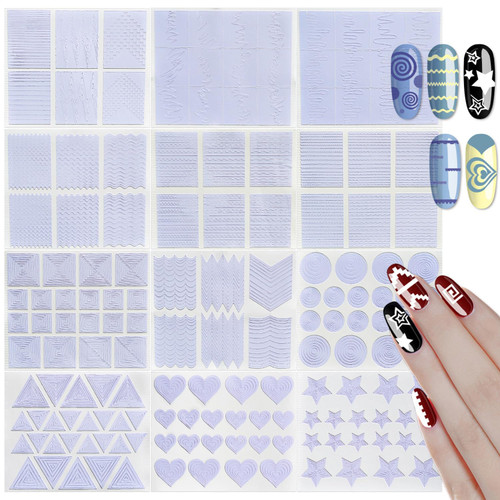 DANNEASY 6000 Pieces 60 Sheets French Tip Guide Nail Stickers Self Adhesive Nail Art Stickers Decals Half-Moon Star Heart Nail Stencils Nail Design Stickers French Manicure Strips Tool DANNEASY 6000 Pieces 60 Sheets French Tip Guide Nail Stickers Self Adhesive Nail Art Stickers Decals Half-Moon Star Heart Nail Stencils Nail Design Stickers French Manicure Strips Tool