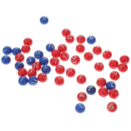 Zerodeko 49Pieces 1 to 49 Numbered Plastic Replacement Bingo Balls Raffle Balls, Perfect for Bingo Nights, Raffles, and More,Lost Bingo Ball Replacements (Red+Blue)