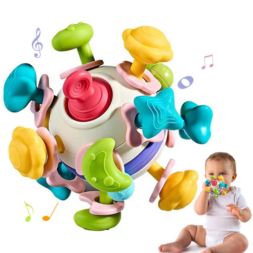 Baby Sensory Teething Toys, Baby Teethers Montessori Toys for Babies 6-12 Months, Infant Newborn Developmental Rattles Chew Toys Gifts for 0 3 6 9 12 18 Months 1 One Year Old Girl Boy Baby Sensory Teething Toys, Baby Teethers Montessori Toys for Babies 6-12 Months, Infant Newborn Developmental Rattles Chew Toys Gifts for 0 3 6 9 12 18 Months 1 One Year Old Girl Boy