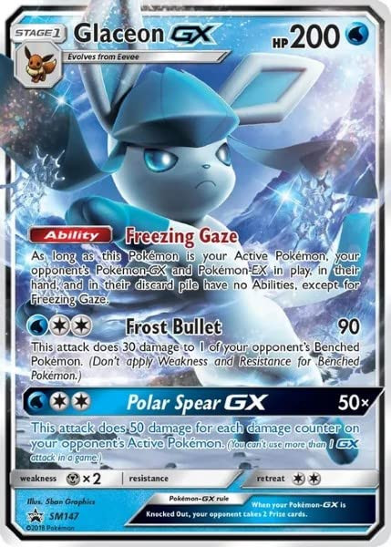 Pokemon - Glaceon GX SM147 - Black Star Promo - Holo Foil Card