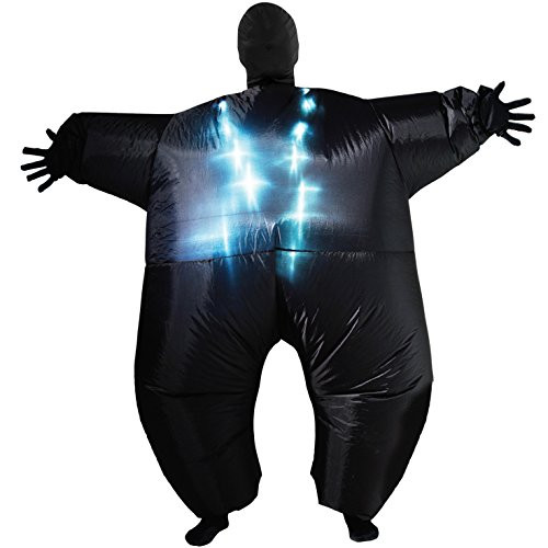 Black Light-Up Inflatable Megamorph Blow Up Costume - One Size fits Most