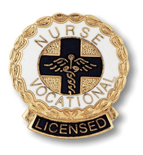 Prestige Medical Emblem Pin, Licensed Vocational Nurse (Wreath Edge)