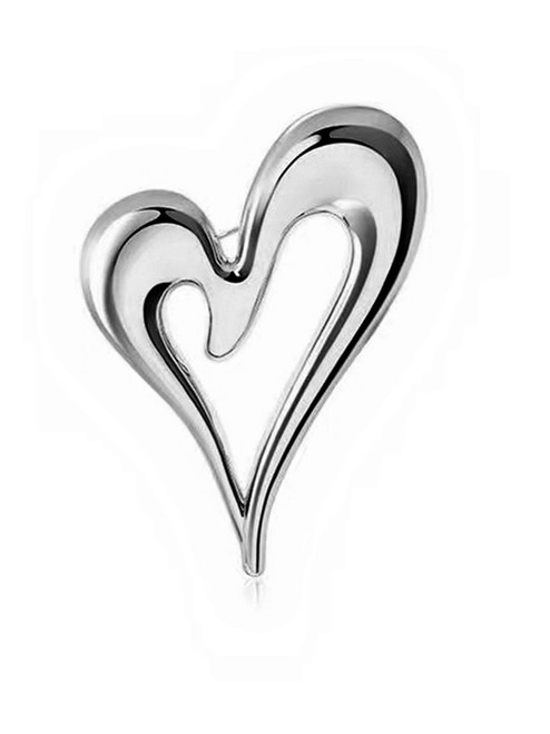EUDAIMIA Brooch Pins Heart Silver Cute Lapel Hijab Brooches for Women Fashion Jewelry Gift EUDAIMIA Brooch Pins Heart Silver Cute Lapel Hijab Brooches for Women Fashion Jewelry Gift