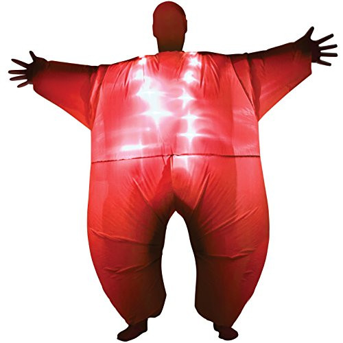 Red Light-Up Inflatable Megamorph Blow up Costume - One Size fits Most