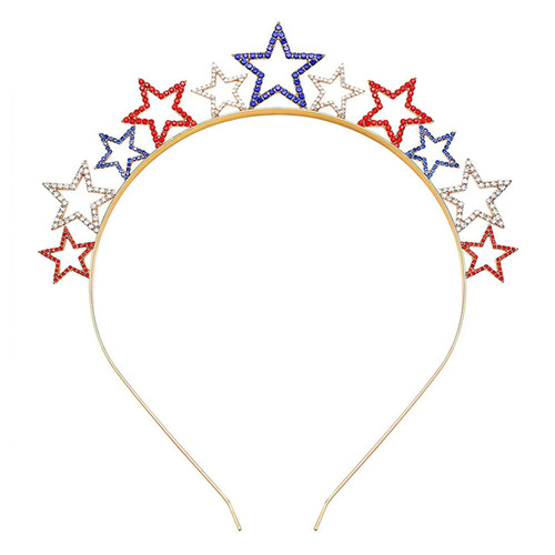 Dzrige Rhinestone Star Headband,Shinny Crystal Red White Blue Star Hairband,Glitter Patriotic Hair Hoop Party Star Headpiece for Independence Day Fourth/4th of July Party Props Decoration Dzrige Rhinestone Star Headband,Shinny Crystal Red White Blue Star Hairband,Glitter Patriotic Hair Hoop Party Star Headpiece for Independence Day Fourth/4th of July Party Props Decoration