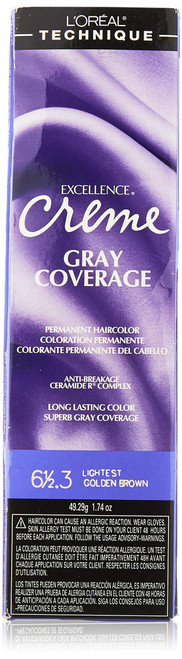 L'oreal Excellence Creme Permanent Hair Color Lightest Golden Brown 6 1/2.3, 1.74 Ounce