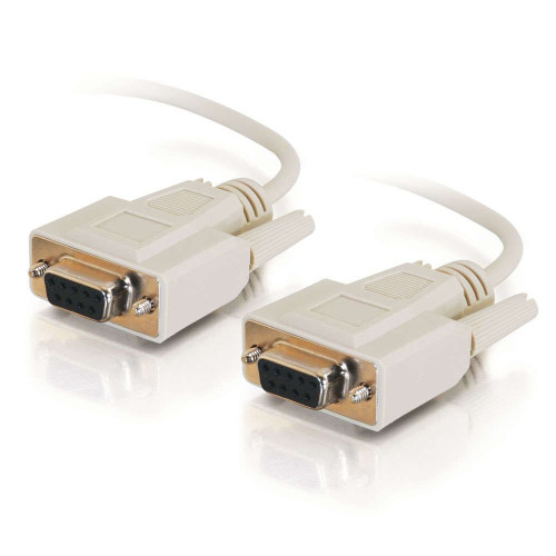 C2G/Cables to Go 03046 DB9 F/F Serial RS232 Null Modem Cable - Beige (15 Feet)