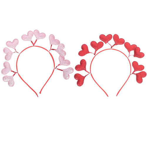TEONEI Love Heart Sequin Headband,Red Pink Glitter Heart Valentine's Day Head Bopper,Valentine's Day Hair Accessories,Valentines Day Photo Booth Props,2Pcs TEONEI Love Heart Sequin Headband,Red Pink Glitter Heart Valentine's Day Head Bopper,Valentine's Day Hair Accessories,Valentines Day Photo Booth Props,2Pcs