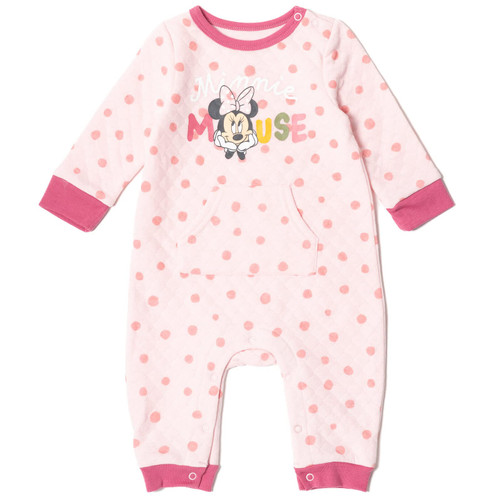 Disney Minnie Mouse Newborn Baby Girls Quilted French Terry Snap Coverall Pink 6-9 Months Disney Minnie Mouse Newborn Baby Girls Quilted French Terry Snap Coverall Pink 6-9 Months
