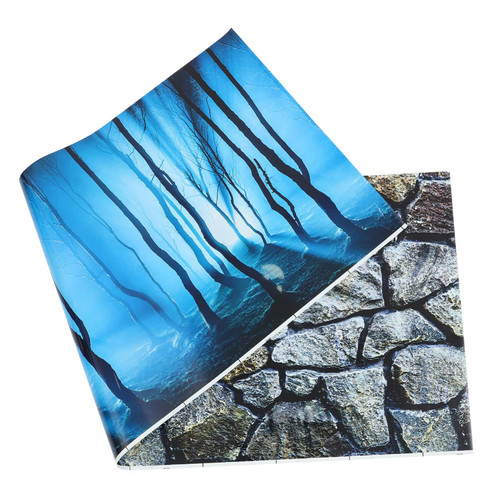 FUOYLOO Fish Tank Background Paper Aquarium Accessories Fish Tank Background Sticker Aquarium Decorative Picture Aquarium Background Sticker Glass Thick Film Paper 3D Window Sticker