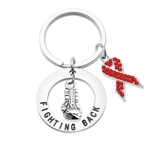 CENWA AIDS HIV Awareness Jewelry Red Awareness Ribbon Keychain AIDS Awareness HIV Heart Disease Survivor Gift (Red Awareness-K) CENWA AIDS HIV Awareness Jewelry Red Awareness Ribbon Keychain AIDS Awareness HIV Heart Disease Survivor Gift (Red Awareness-K)